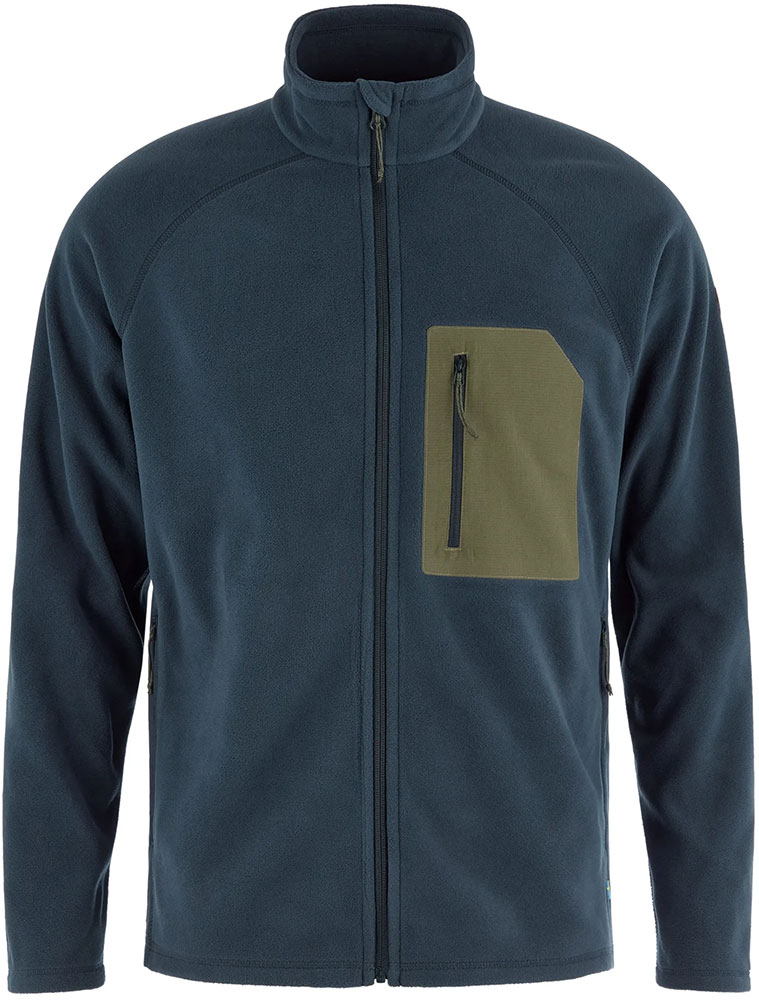 Kaipak Fleece - Chaqueta polar azul marino oscuro y verde laurel