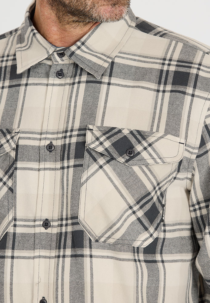 Bargo Checked – koszula flanelowa Ombre Blue