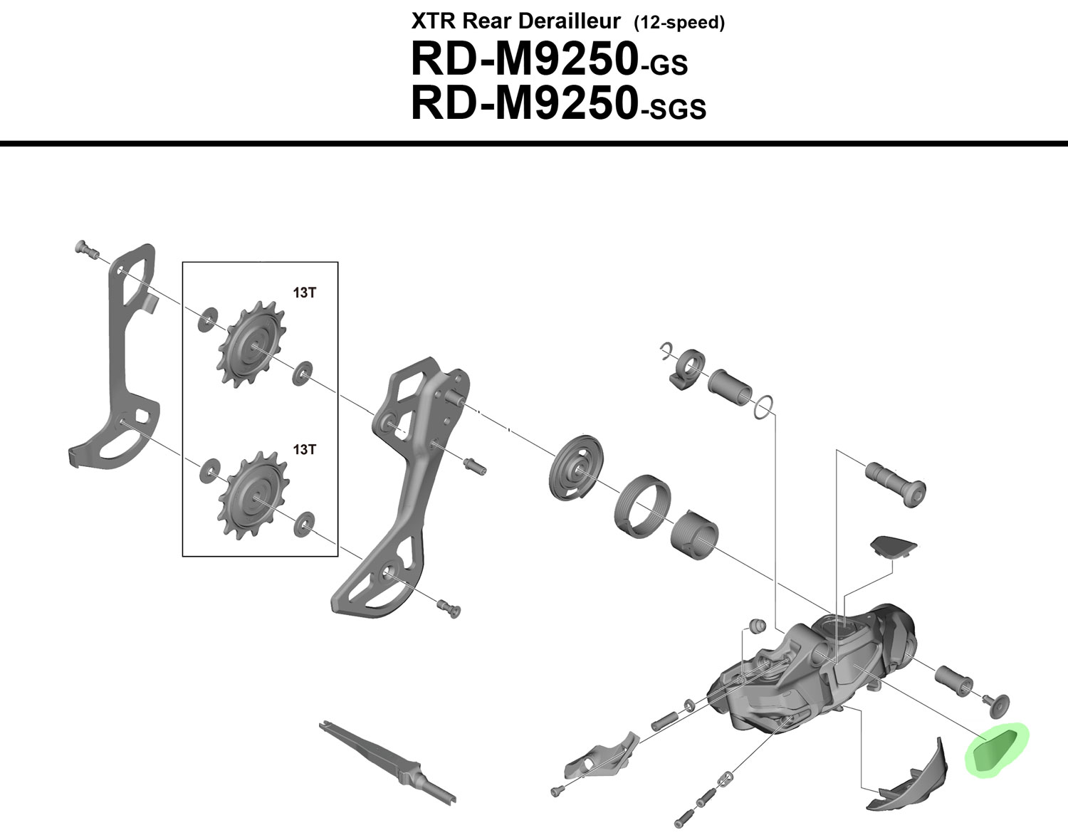XTR Di2 RD-M9250 type plate