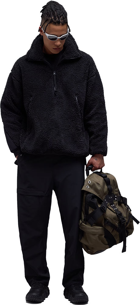 Snowdrift Qtr Zip Sherpa - Pull en polaire Pitch Black